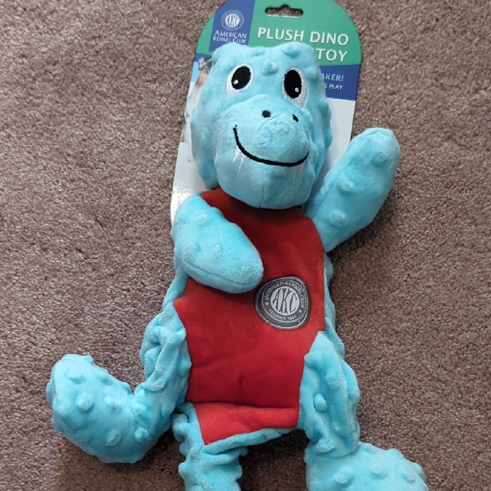 Blue and Red Dino Dog Toy SALE